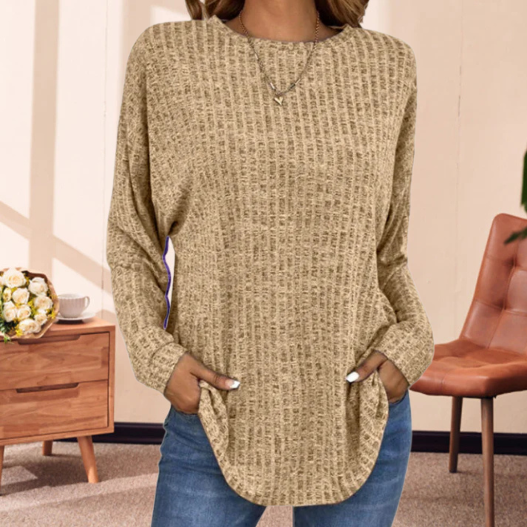 CozyFit™ - Elegant Och Mjuk Långärmad Topp För Kvinnor