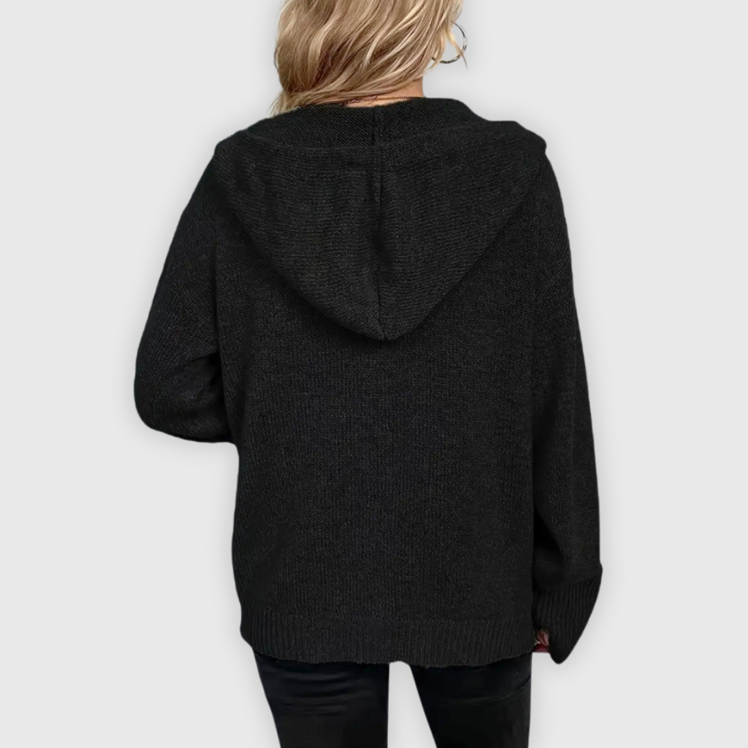 Chivana™ - Stilren & Chic Långärmad Hoodie med Knapp