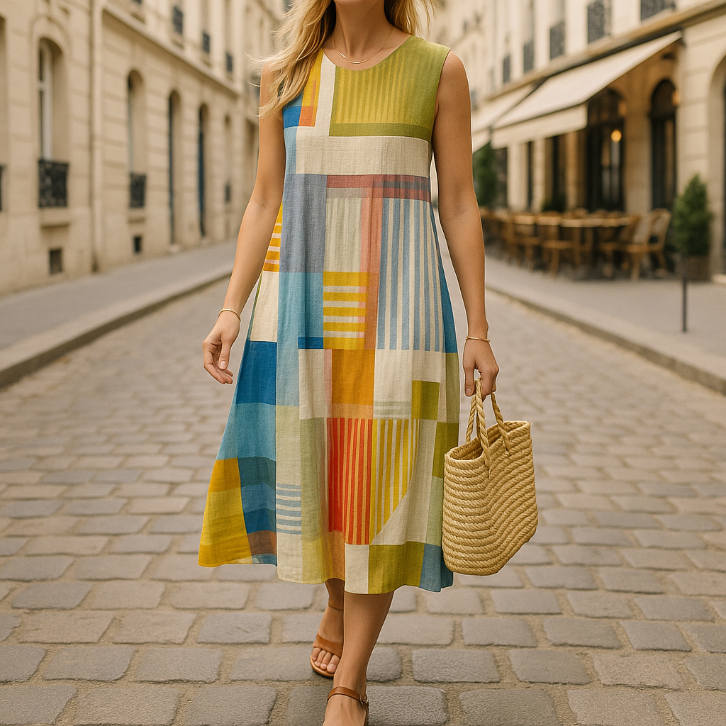 Zayla™ - Livfull Trendig Klänning med Magtäckning