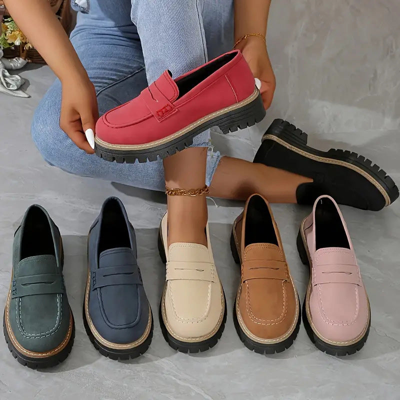 Emilia™ - Bekväma Chunky Loafers med Plattform