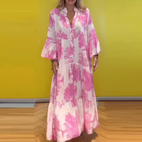 Zoey™ - Elegant Blommig Klänning