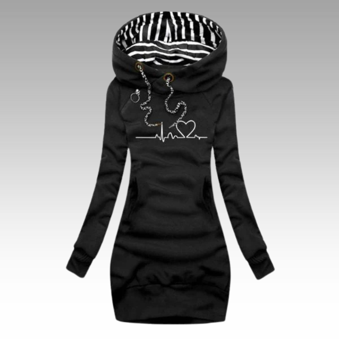 Knitelle™ - Stilfull & Bekväm Stickad Klänning med Print