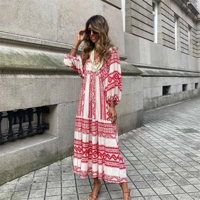 Zandra™ - Boho Klänning Elegant Och Strömlinjeformad