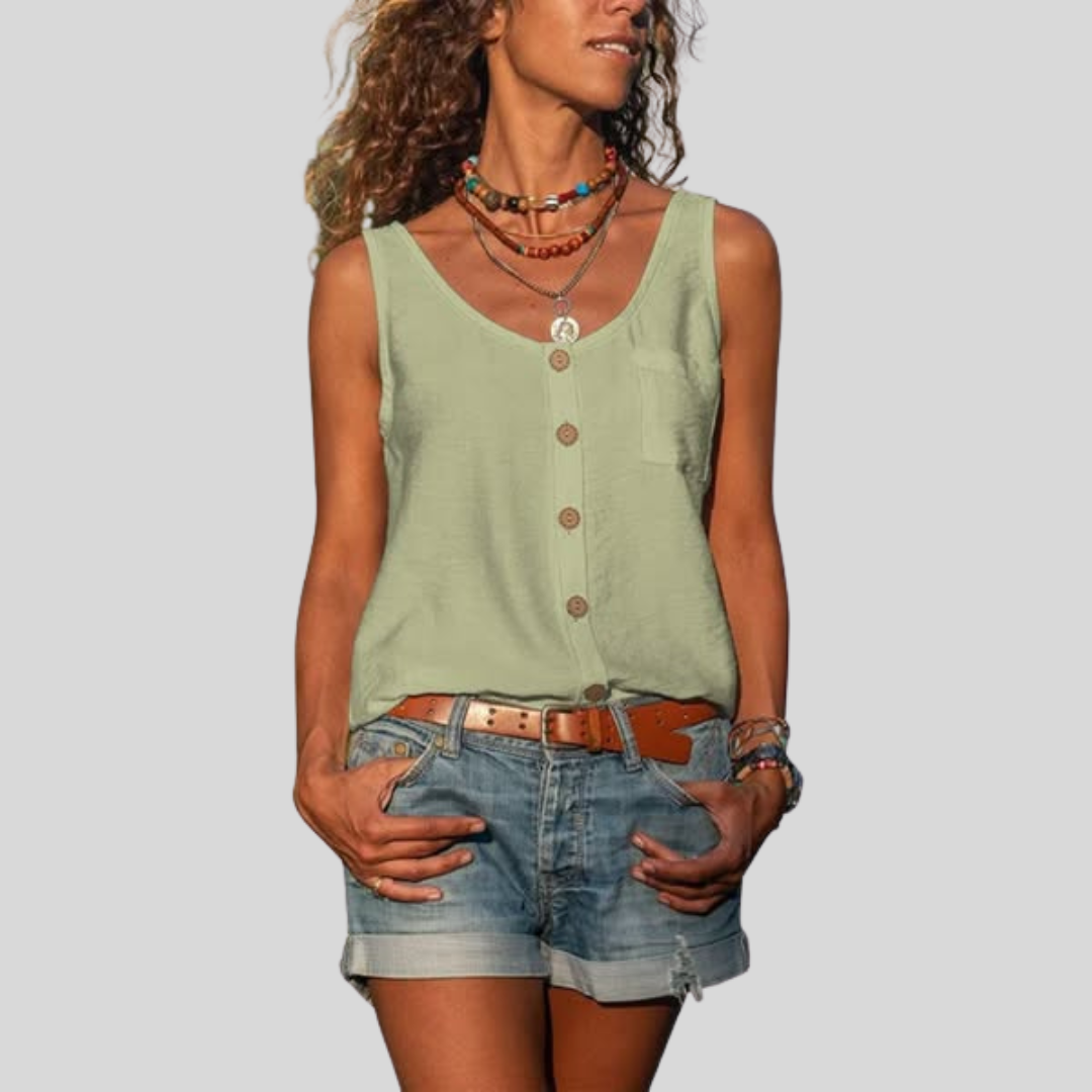 Françoise™ - Stilren Ärmlös Sommertopp