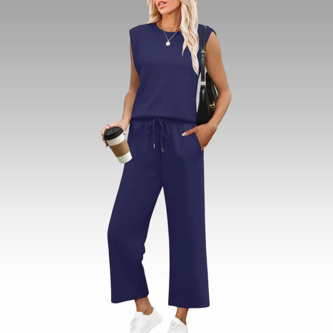 Evangeline™ - Feminint Tvådelat Set – Mjukt, Elegant och Stilrent