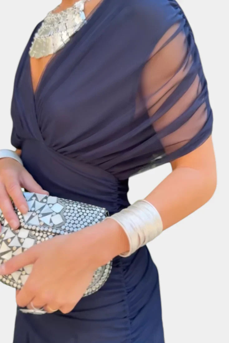 Florayne™ - Elegant V-ringad Flowy Midiklänning